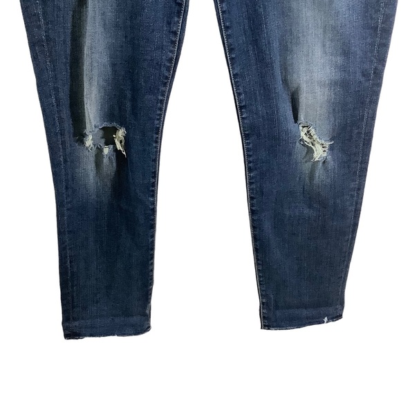 7 For All Mankind Josefina Skinny Boyfriend Dark Wash Jeans - Picture 3 of 8